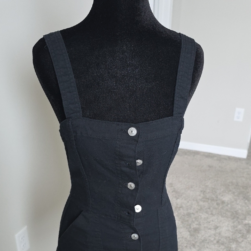 Divided Black Button-Down Mini Dress - image 2